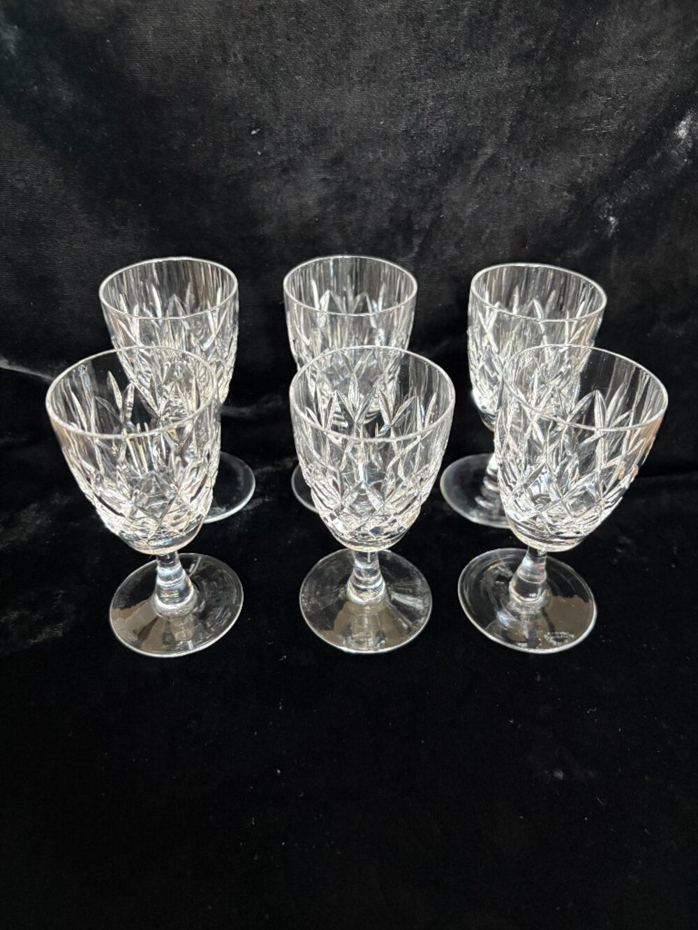 Vintage Webb Corbett "WEC28" Crystal Sherry Glasses - Set of 6
